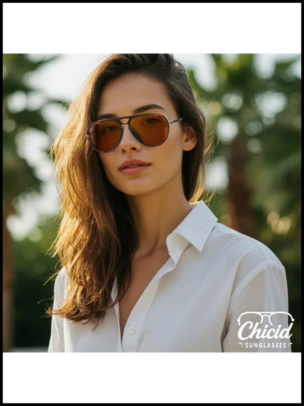 Oversized Aviator Sunglasses UV400 Protection Trendy Metal Frame